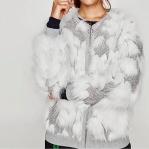 Zara faux fur jacket -Brand new with tags